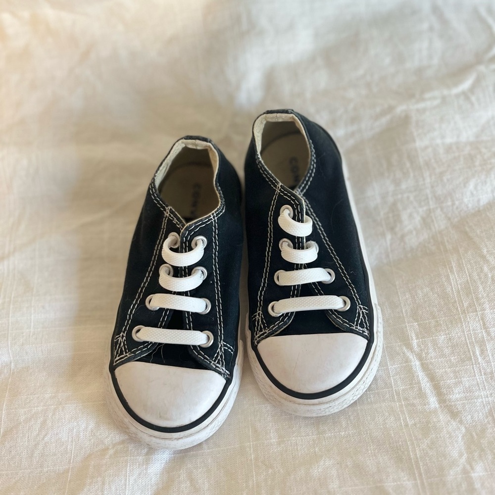 Black Converse All Stars No-Tie laces